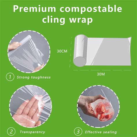 Buy Compostable Cling Wrap With Slide Cutter Certified Biodegradable