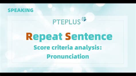 PTE Speaking Repeat Sentence How To Get High Score In Pronunciation