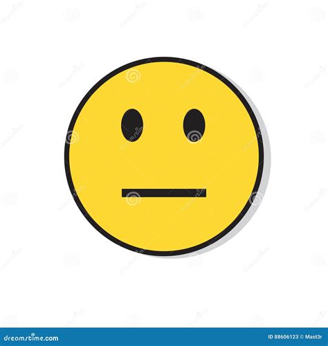 yellow sad face negative people emotion icon stock vector