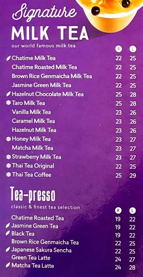 Detail Daftar Menu Chatime Dan Gambar Koleksi Nomer