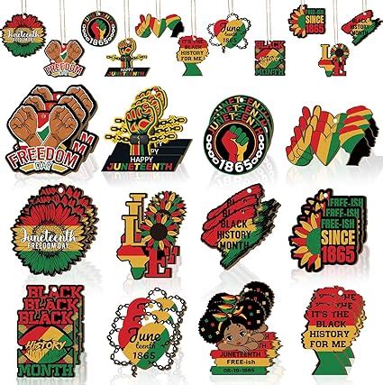 Amazon Spiareal 36 Pcs Juneteenth Decorations Black History Month