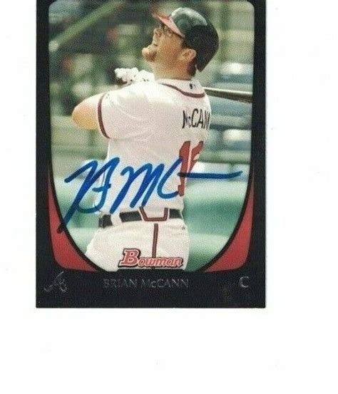 BRIAN MCCANN SIGNED IP BOWMAN TOPPS 23 2011 ATLANTA BRAVES AUTO EBay