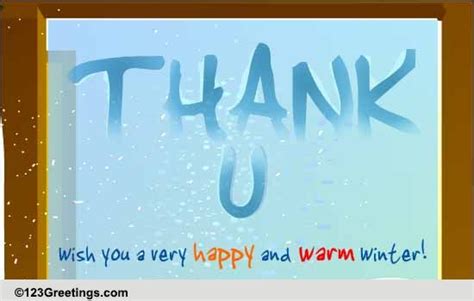 A Winter Thank You... Free Thank You eCards, Greeting Cards | 123 Greetings