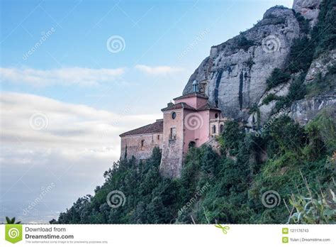 Santa Cova Chapel Monterrat Abbey Near Barcelona Spain Stock Image