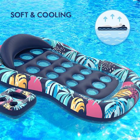 Lusvnex Pool Lounger Float 2 In 1 Inflatable Pool Floats Adult