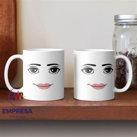 Funny Roblox Women Face Robux Sided Printing Ceramic Coffee Tea Gift