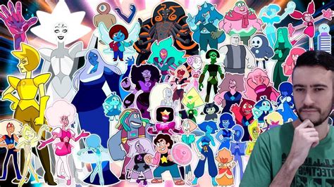 React TODAS AS GEMS de Steven Universo Futuro Fusões Diamantes