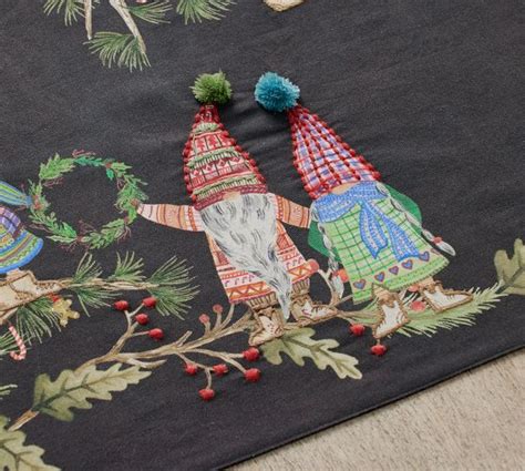 Forest Gnome Cotton Linen Table Runner Pottery Barn