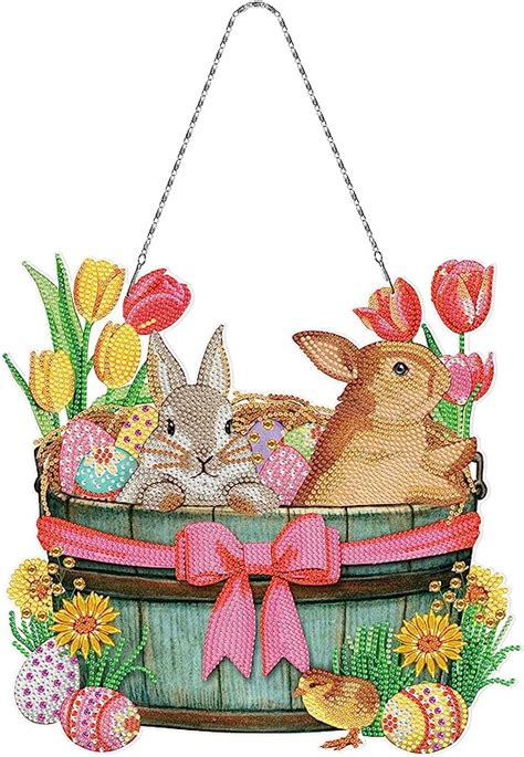 YumSur Diamond Painting Ostern 5D DIY Ostern Hase Diamond Painting Deko