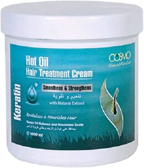 Cosmo Natural Hair Care Hot Oil Hair Treatment Keratin 600ml Beauty And Personal Care