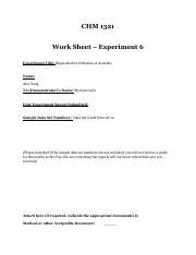 Exp Report Form Pdf Chm Work Sheet Experiment