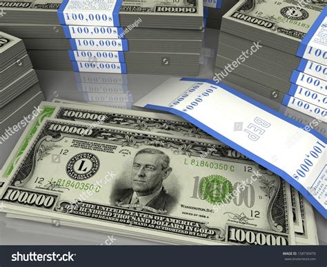 Hundreds Millions Dollars Stacks Crisp One Stock Illustration 158730470