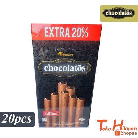 Jual Chocolatos Wafer Roll Long Netto 20 Pcs X 16 Gr Chocolatos