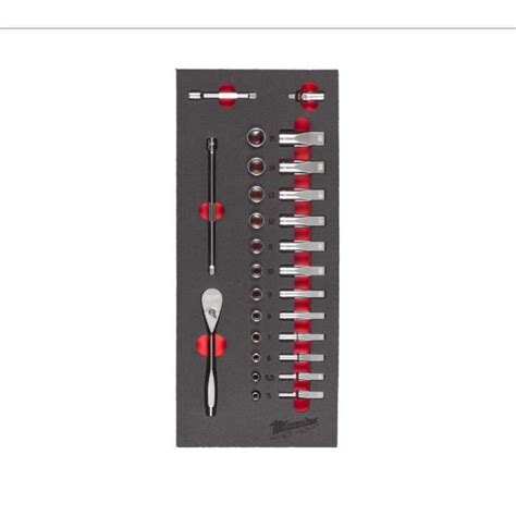 Module Mousse Servante Douilles Et Cliquets Pcs Milwaukee