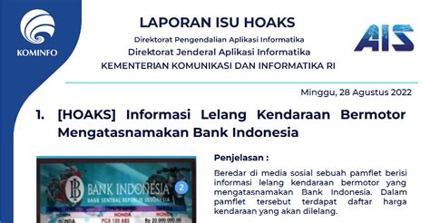 Isu Hoaks Disinformasi Agustus Ppid Diskominfo Jateng