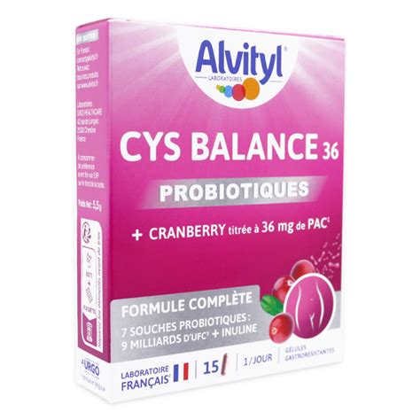 Alvityl Cys Balance Probiotiques Cranberry G Lules