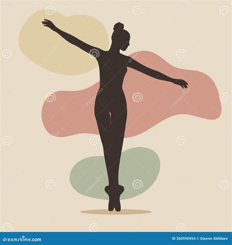 Hand Drawn Dancer Silhouette Vector Illustration Stock Vector