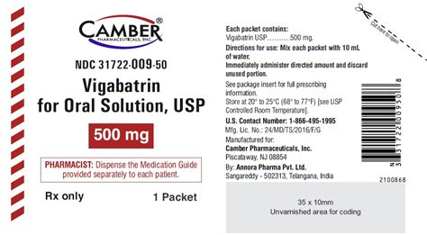 VIGABATRIN FOR ORAL SOLUTION Vigabatrin Powder For Solution