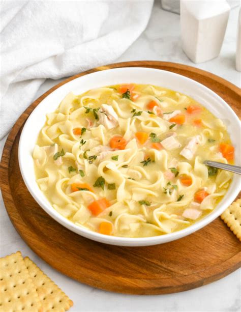 Easy Chicken Noodle Soup Herbs Flour