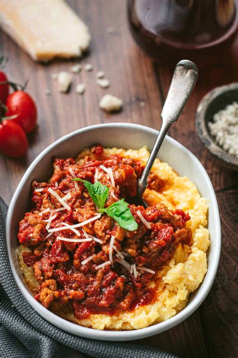 Smoked Sausage Ragù and Parmesan Polenta Vindulge