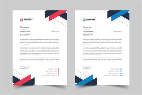 Simple Professional Letterhead Template Minimalist Letterhead