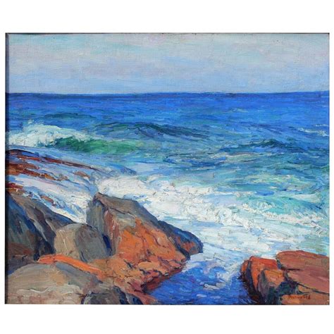 Impressionist Seascape Oil Painting by George Renouard For Sale at 1stDibs