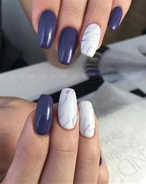 50 Stunning Matte Blue Nails Acrylic Design For Short Nail Blue And