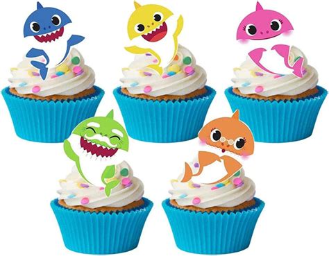 Amazon Georld Pcs Edible Cupcake Topper Shark Cake Decoration