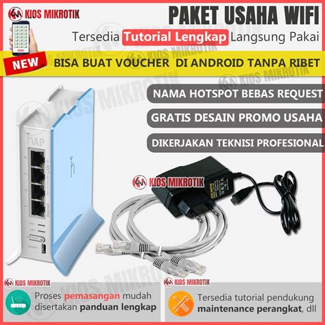 Jual Alat Usaha Wifi Voucher Mikrotik RB941 Full Setting Langsung Colok