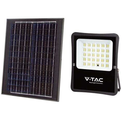 Faro Solare A Led Con Telecomando E Pannello Solare W K Crepuscolare