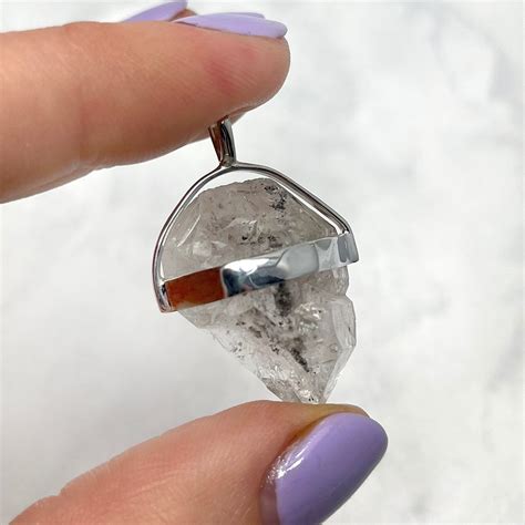 Herkimer Diamond Healing Crystal Pendant 27mm