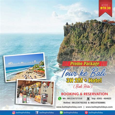 Paket Tour Bali 3 Hari 2 Malam Dengan Hotel Paket Wisata Bali Murah