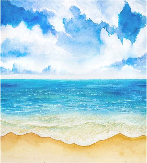 Dreamtimes Watercolor Sea Beach Dishwasher Magnet Sticker Refrigerator