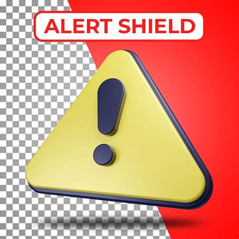 Premium PSD 3D Triangle Yellow Alert Or Error Icon