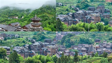 4k航拍三江程阳八寨风景 3840x2160 高清视频素材下载 编号 8332925 实拍视频 光厂 Vj师网