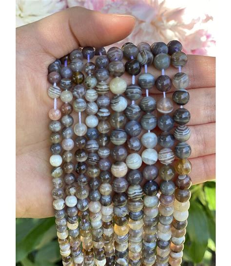 Botswana Agate Beads Polished Grade A 15 Strand 6mm 8mm The Raw Rock