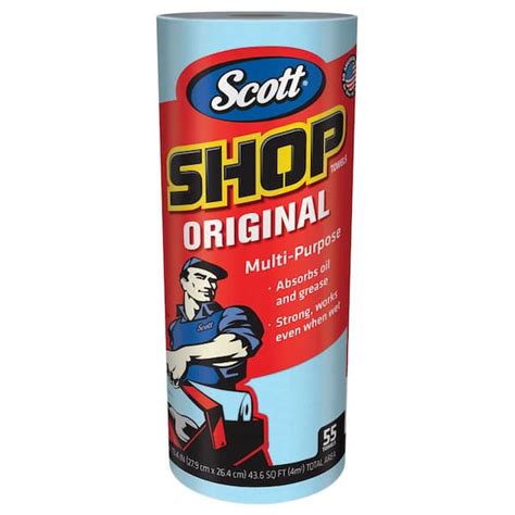 Scott Shop Towels Original (75130), Blue Shop Towels (1 Roll Per Pack, 30 Packs Per Case) 75130 ...