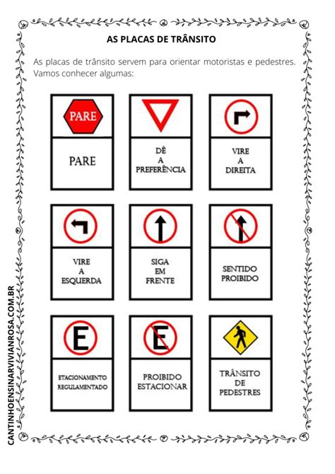 ATIVIDADES SOBRE O TRÂNSITO PARA IMPRIMIR Cantinho Ensinar