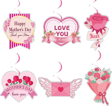 Mother S Day Hanging Ornaments 6 Pcs Mothers Day Decorations Mom Hanging Ornaments