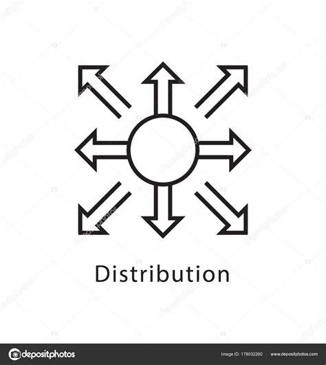 Distribution Vector Line Icon Stock Vector Image By ©creativestall