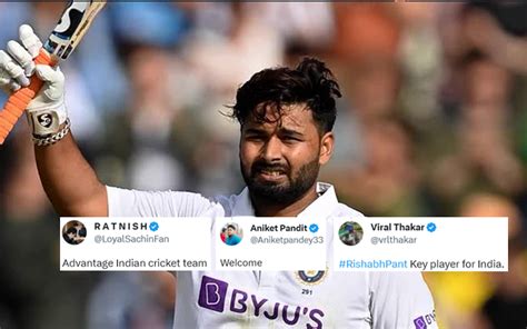 Iske Aane Se Hi Kuch Hoga India Ka Fans React As Rishabh Pant Is