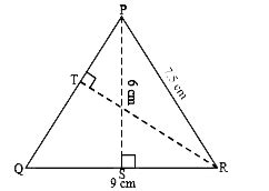 Triangle Pqr Is Isosceles With Pq Pr Cm And Qr Cm The Hei