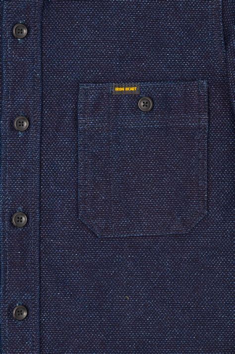 Iron Heart Sashiko Work Shirt Ihsh 397 Ind 21oz Indigo