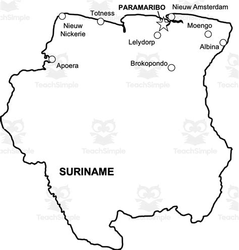 Suriname Map Resources By Teach Simple