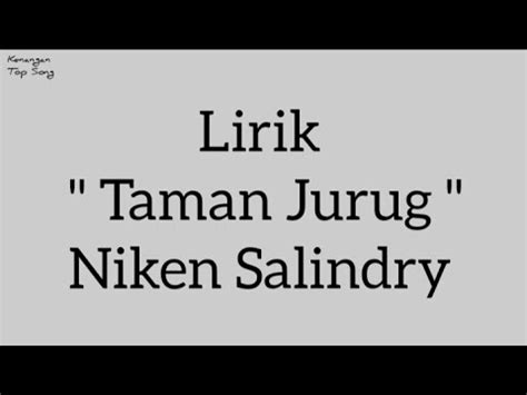 Lirik Taman Jurug Niken Salindry Youtube