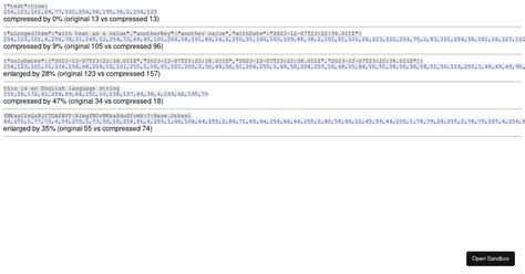 Smaz Compression Test Forked Codesandbox