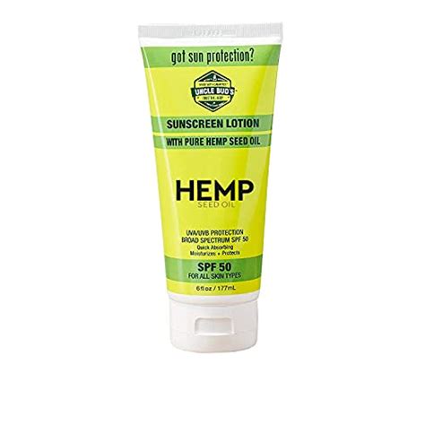 Uncle Bud’s Hemp Sunscreen Lotion Spf50 With Pure Organic Hemp Seed Oil Pricepulse