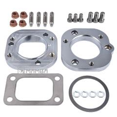 3 Bolt NA to T3 Exhaust Turbo Flange Kit For TOYOTA 1HZ 4.2L Land Cruiser MAMBA TURBO