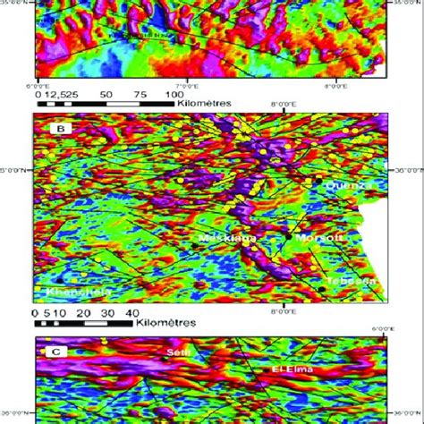 First Horizontal Derivative Of The Total Magnetic Field Fault Network