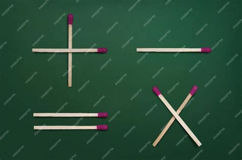 Símbolos Matemáticos Básicos Más Menos Multiplicación Igual En Pizarra